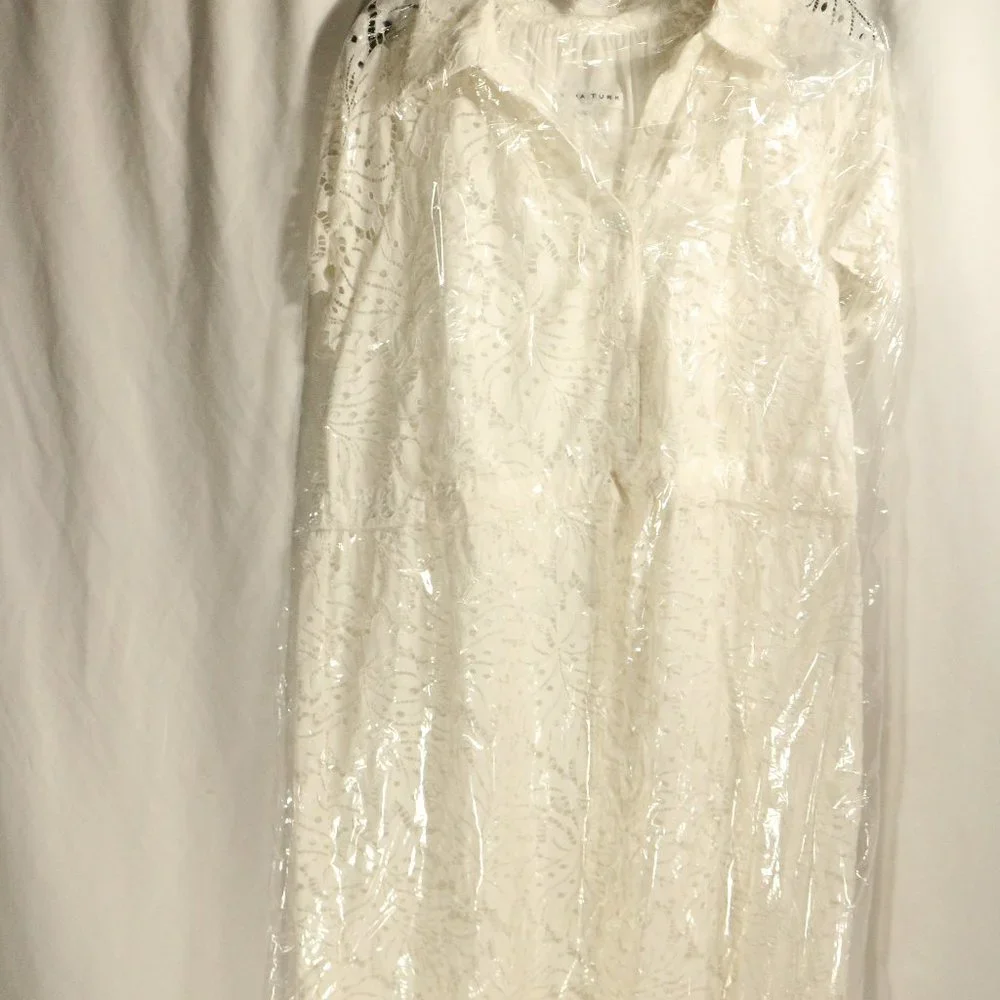 NWT TRINA TURK Lakeside Tie-Waist Midi Lace Dress Sz 14 - Picture 7 of 7